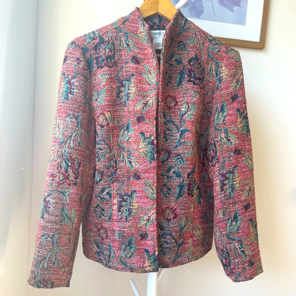 Coldwater Creek Floral Tapestry Jacket - Women’s Size Medium